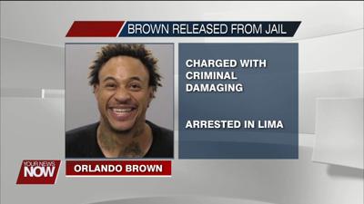 Orlando Brown released from jail after pleading guilty to criminal damaging