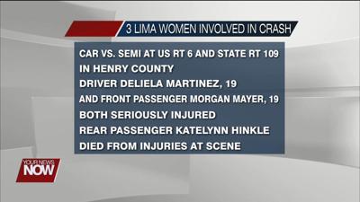 Three Lima women involved in Henry County car crash, two injured, one killed