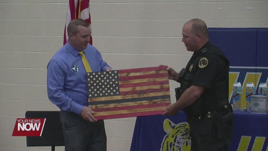 Waynesfield Goshen School District shows their appreciation for Police Chief Nathan Motter