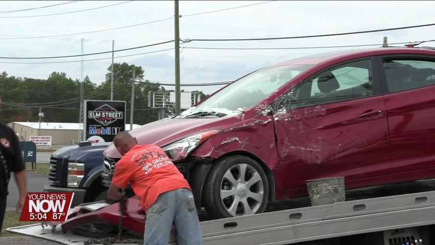 Car crashes into East of Chicago on Elm Street
