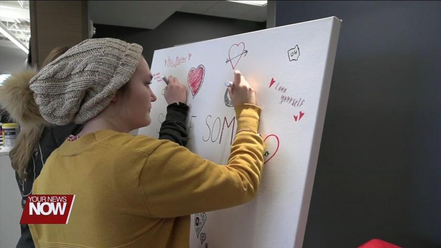OSU Lima students take part in "Buckeye Love" to promote kindness and volunteering in the community