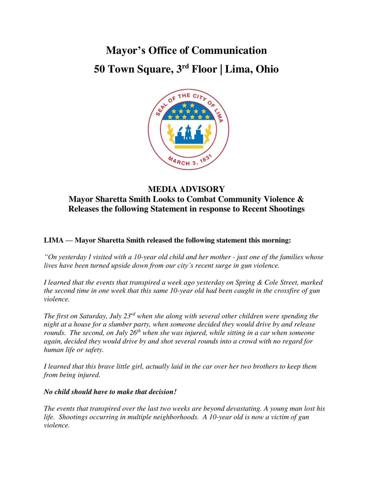 Mayor Smith Statement.pdf