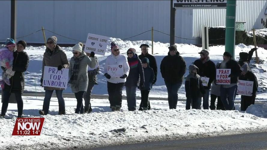 Pro-life demonstrators brave cold for Heartbeat of Lima's annual Walk for Life