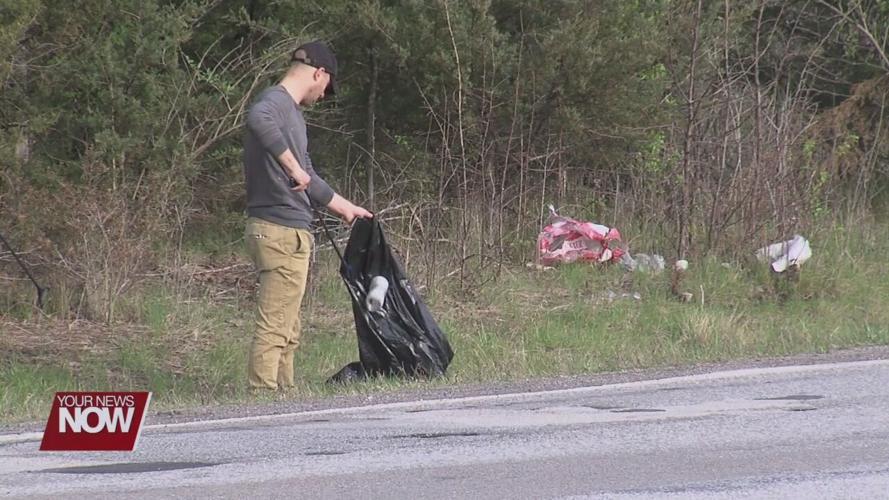 Allen Soil and Water Conservation District promoting trash pickup with their Adopt-a-Roadway program