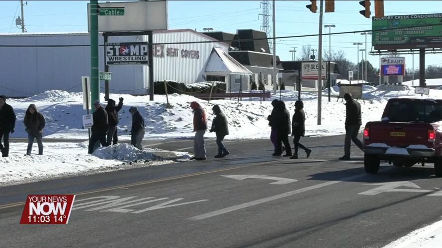 Pro-life demonstrators brave cold for Heartbeat of Lima's annual Walk for Life