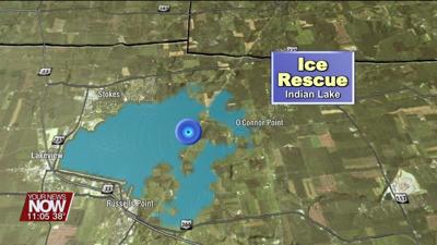 ODNR rescues snowmobiler who fell through ice at Indian Lake