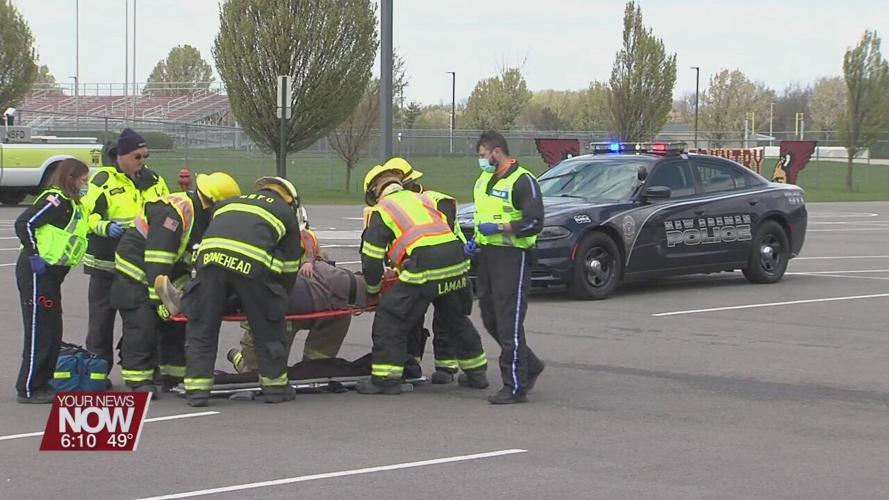New Bremen students see dangers of impaired driving in mock crash