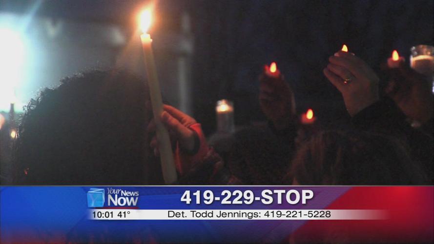 Family, friends, and community members hold candlelight vigil for Danielle Jackson