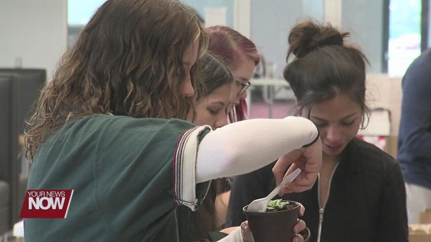 Ohio State Lima students spread kindness on campus through planting succulents