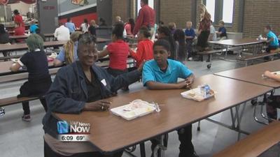 Students honoring grandparents