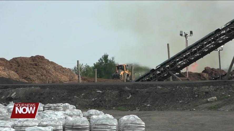 Crews battle large mulch fire in Allen County