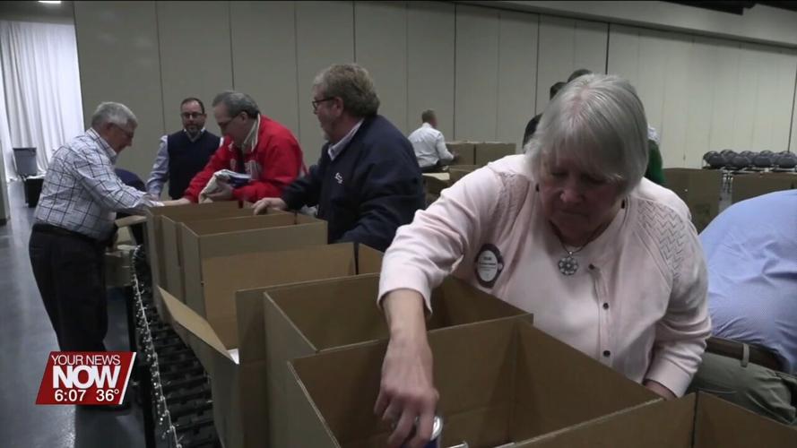 Lima Rotary members help West Ohio Food Bank pack food boxes for seniors