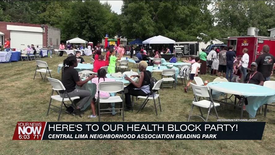 Residents of Lima enjoy the first "Here's to Our Health" Block Party