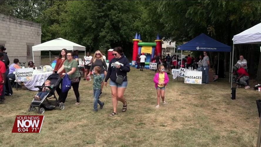 Residents of Lima enjoy the first "Here's to Our Health" Block Party