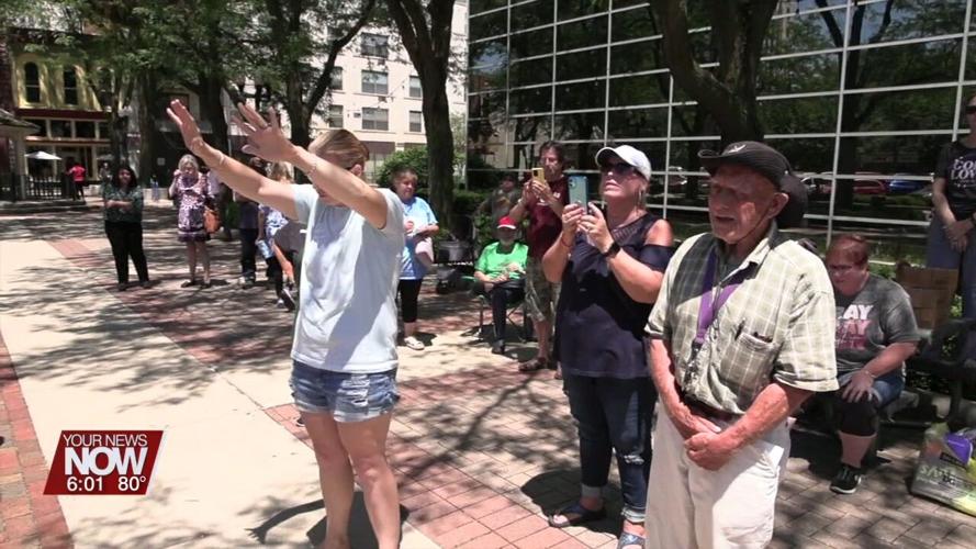 Protest in town square brings pro-choice supporters out