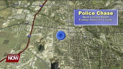 Suspect in early Saturday morning police chase in Findlay fled on foot after ditching the car