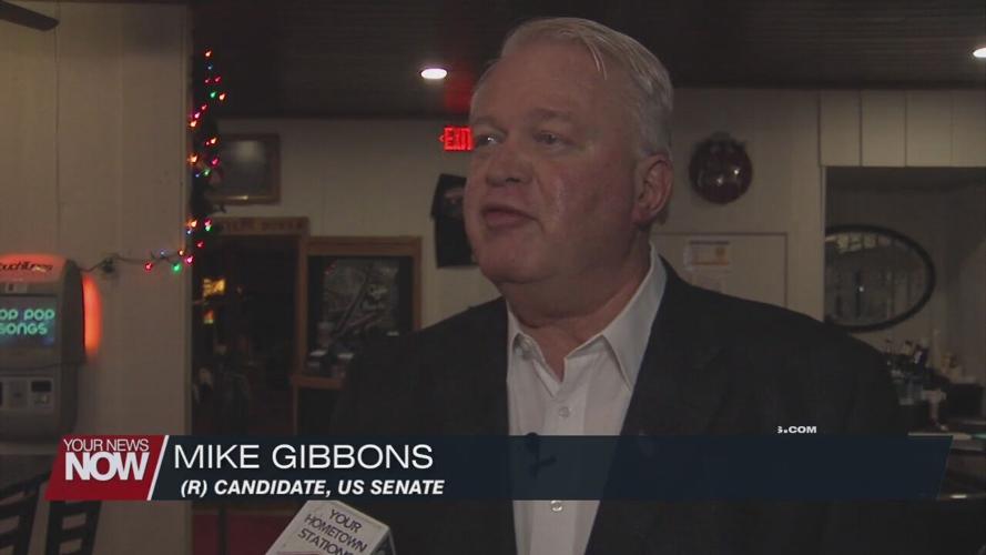 Republican US Senate candidate in town speaking to voters