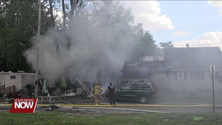 Crews battle two-alarm fire at the corner of W. Fifth and McClain in Lima