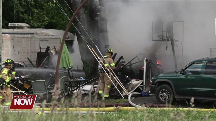 Crews battle two-alarm fire at the corner of W. Fifth and McClain in Lima