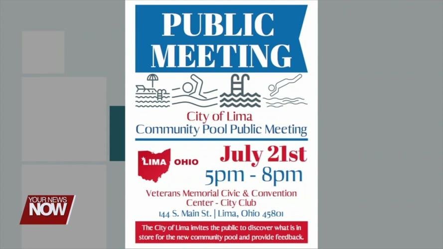 Reminder that public input meeting for Lima Community Aquatic Center is on July 21