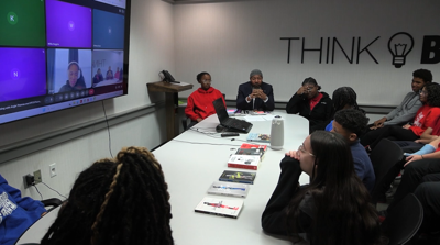 Heir Force students connect with best-selling author Angie Thomas