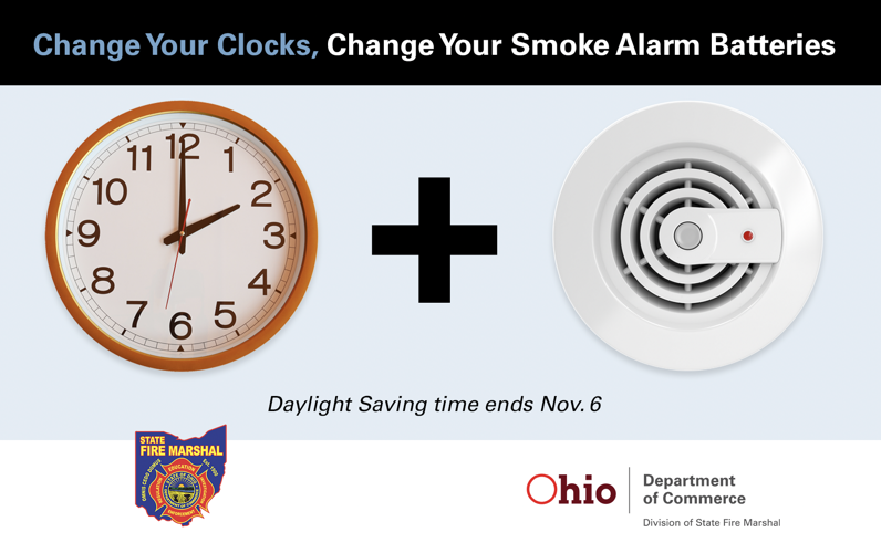 Change your Clocks and Batteries in Smoke Alarms