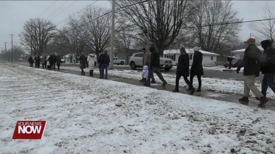 Heartbeat of Lima marches through snow for Walk for Life