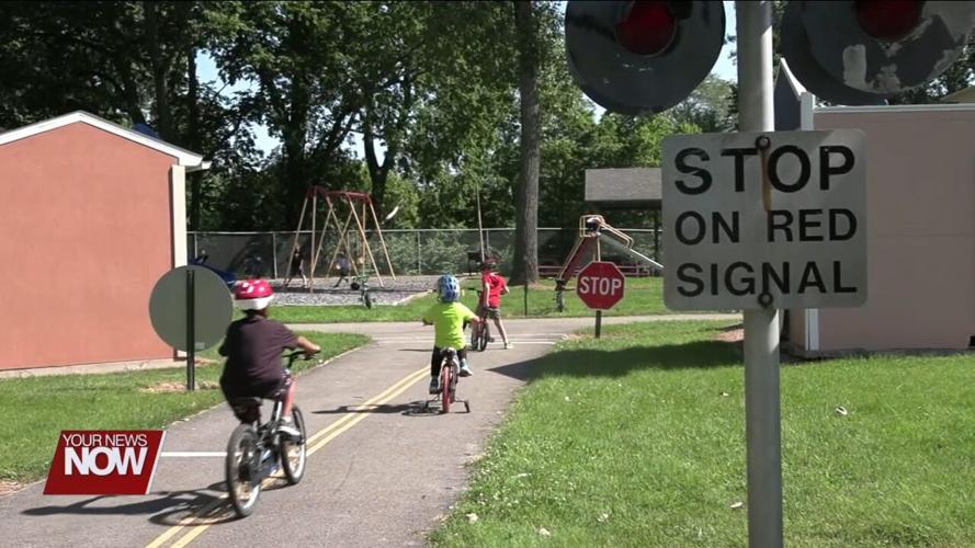 Kids learning safety tips thanks to Lima Noon Optimists