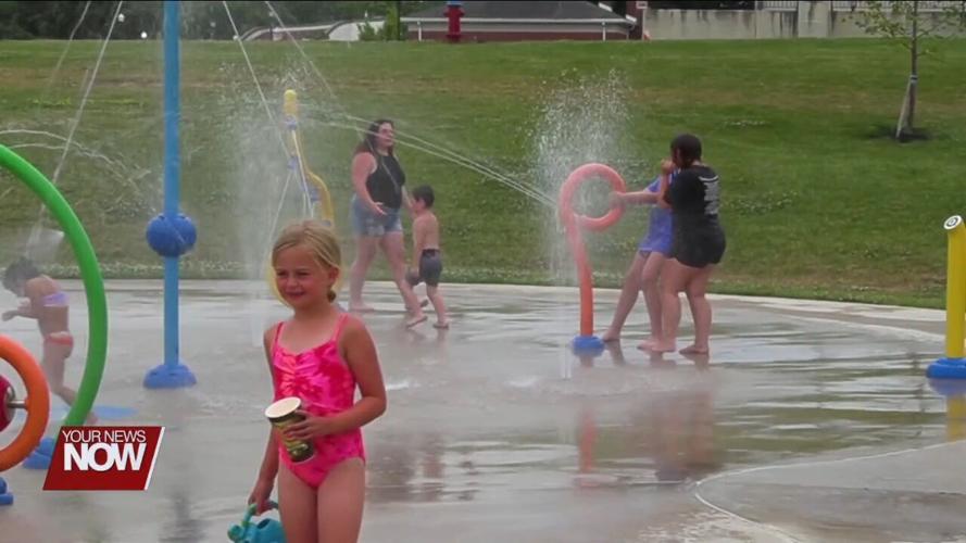 Auglaize County families beat the heat at the St. Marys Splash Pad