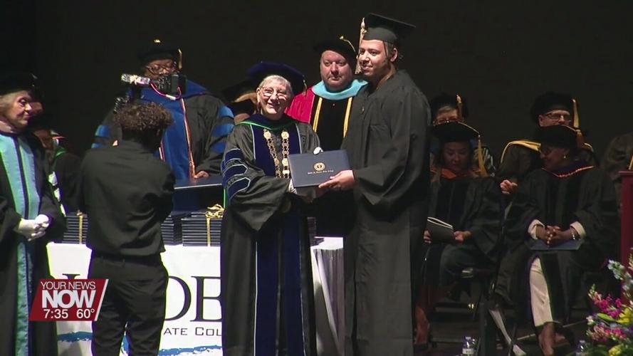 300 graduates walk during two ceremonies for Rhodes State College