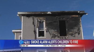 Smoke alarm alerts children of fire in Lima home