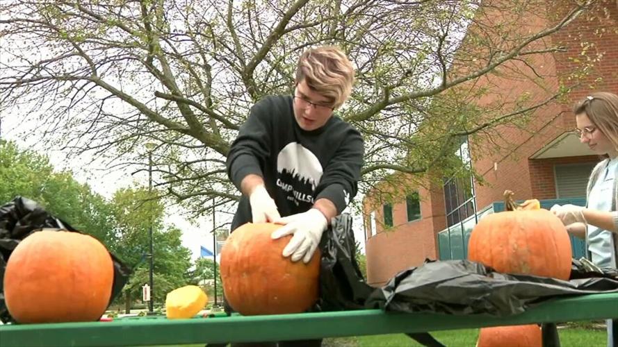 OSU Lima holds pumpkin carving contest for homecoming week