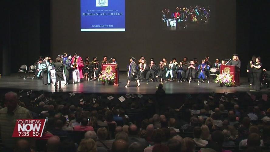 300 graduates walk during two ceremonies for Rhodes State College