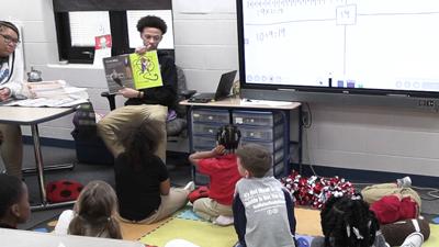 Lima Senior Athletes inspire young students for Read Across America Week
