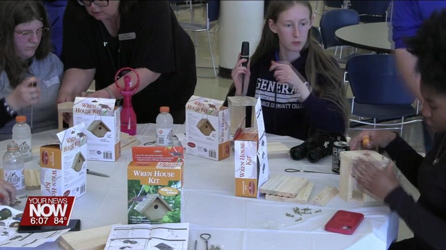 Heir Force Community School students explore nature at the Tecumseh Nature Preserve