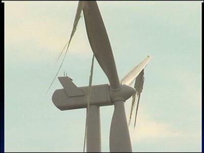 Wind turbine damaged