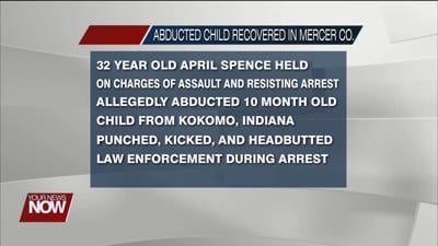 Kokomo, Indiana woman arrested in Mercer County after allegedly abducting child, assaulting officers