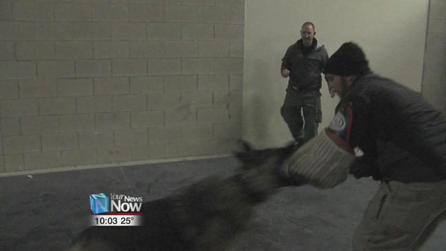 Wright State Lake Police cadets train with K-9 unit at Midwest Shooting Center