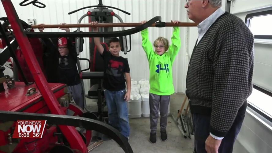 Young Historians get a lesson about Cridersville's fire department and the Great Fire of 1918