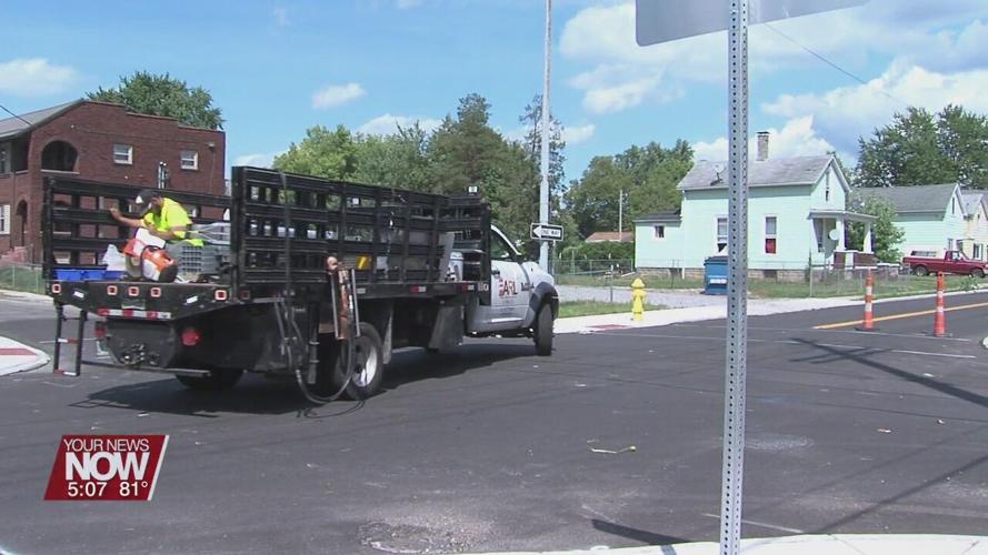 Wayne Street in Lima making the transformation from one-way to two-way