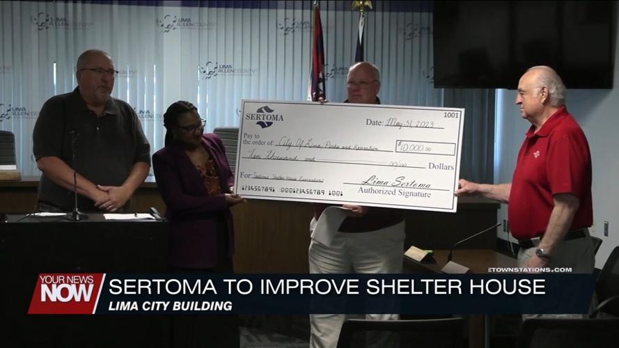 Lima Noon Sertoma Club donates $10,000 to bring Sertoma Shelter House in Faurot Park back to former glory