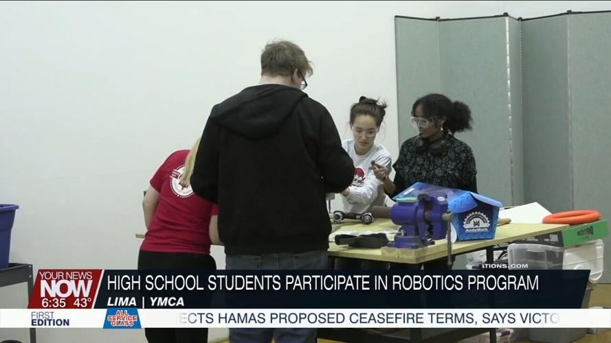 Local High School Students participate in the Lima First Robotics Program at the YMCA