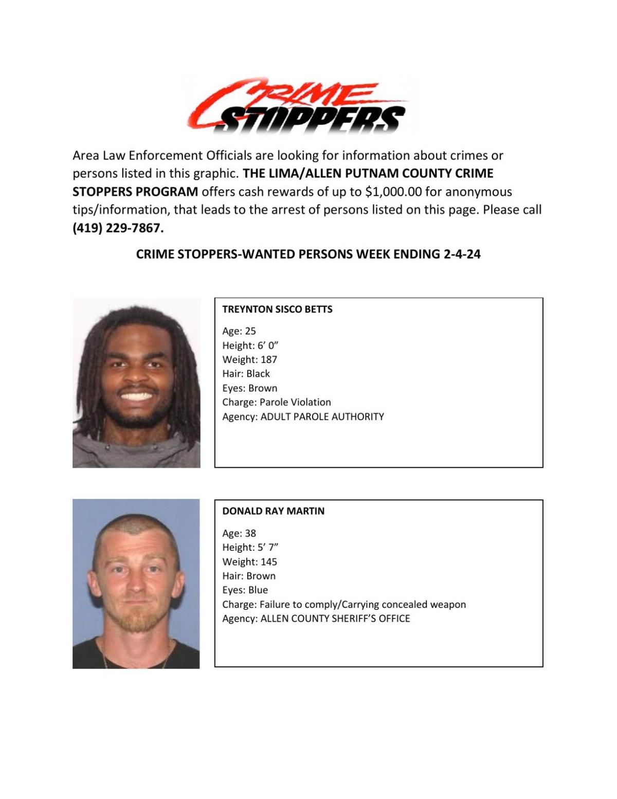 Lima Ohio Wanted List - ckhllkg