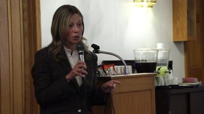 Ohio governor candidate Amy Acton speaks at Hardin County democrat luncheon