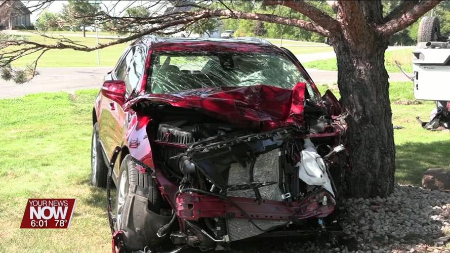 Crews respond to a rollover crash at the intersection of Reservoir and McClure