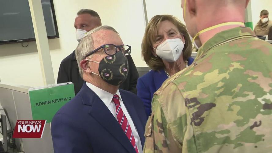 DeWine talks to Ohio National Guard members before deployment to hospitals