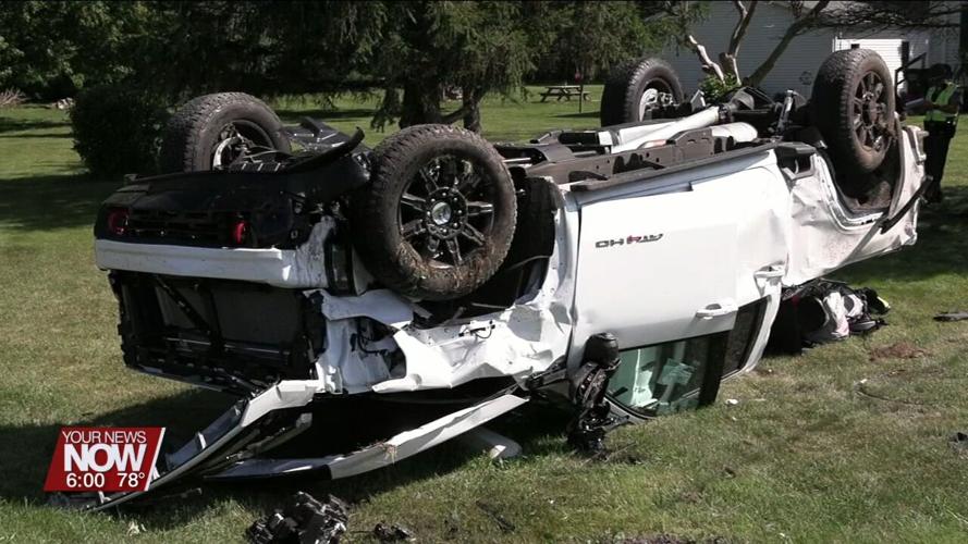Crews respond to a rollover crash at the intersection of Reservoir and McClure