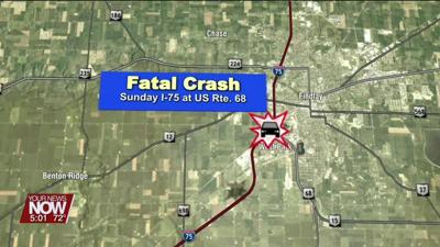 A Findlay woman was killed in a single vehicle crash on I-75