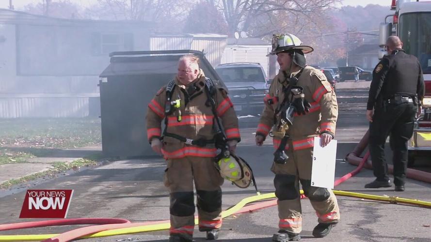 A child with lighters started Thursday's fire that destroyed two mobile homes