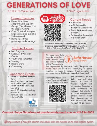 "Generations of Love" Flyer with QR Codes